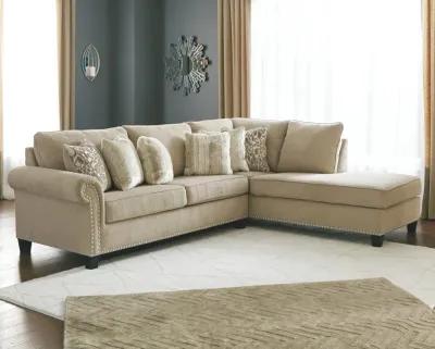 Ashley Dovemont 2-Piece Sectional with Chaise Right-Arm Facing Putty