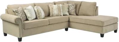 Ashley Dovemont 2-Piece Sectional with Chaise Right-Arm Facing Putty