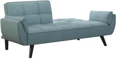 Coaster Caufield Upholstered Convertible Futon Turquoise Blue