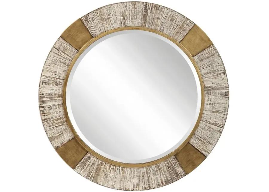 REUBEN GOLD ROUND MIRROR