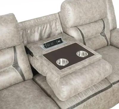 Coaster Greer Upholstered Motion Reclining Sofa Taupe