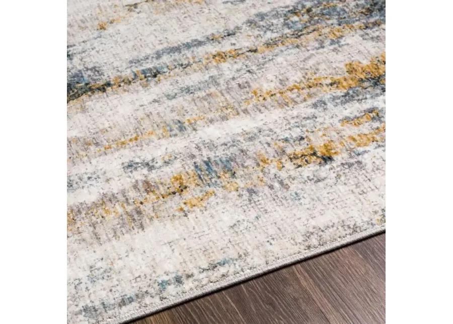 LADOGA CREAM/DENIM BLUE/GRAY/LIGHT BEIGE 5 X 8 AREA RUG