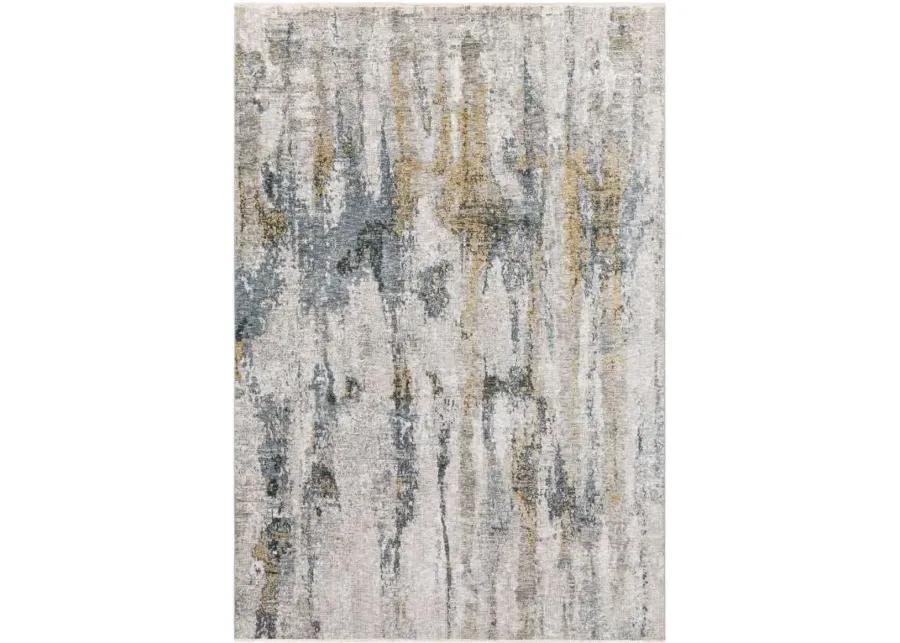 LADOGA CREAM/DENIM BLUE/GRAY/LIGHT BEIGE 5 X 8 AREA RUG