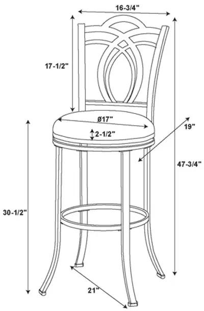 Linon Calif Metal Bar Stool