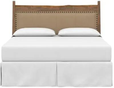 Bassett Maple Finish King/California King Live Edge Upholstered Panel Headboard