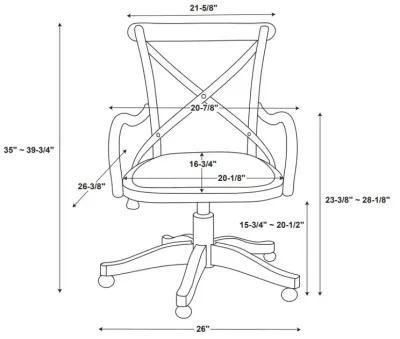 Carson Caf Neutral Home Office Desk Chair