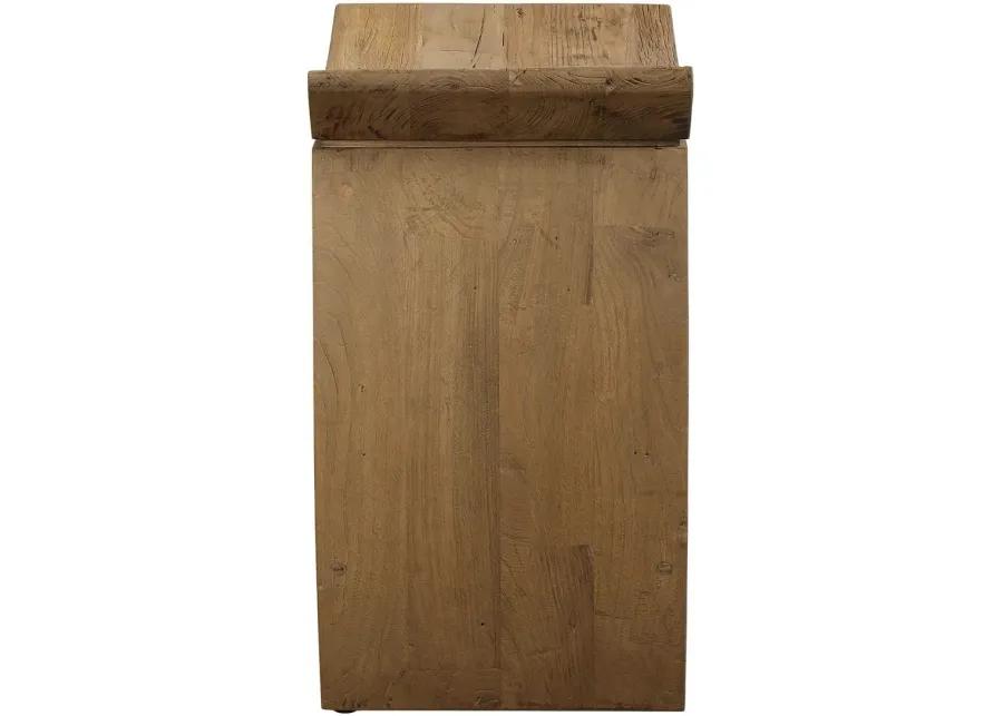 CONNOR BROWN MODERN WOOD COUNTER HEIGHT STOOL