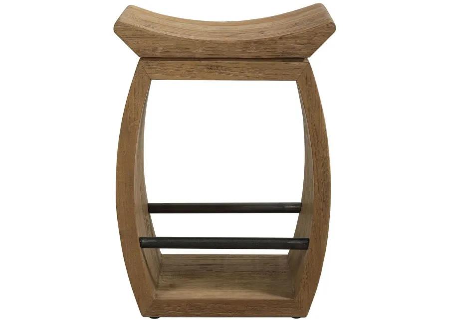 CONNOR BROWN MODERN WOOD COUNTER HEIGHT STOOL