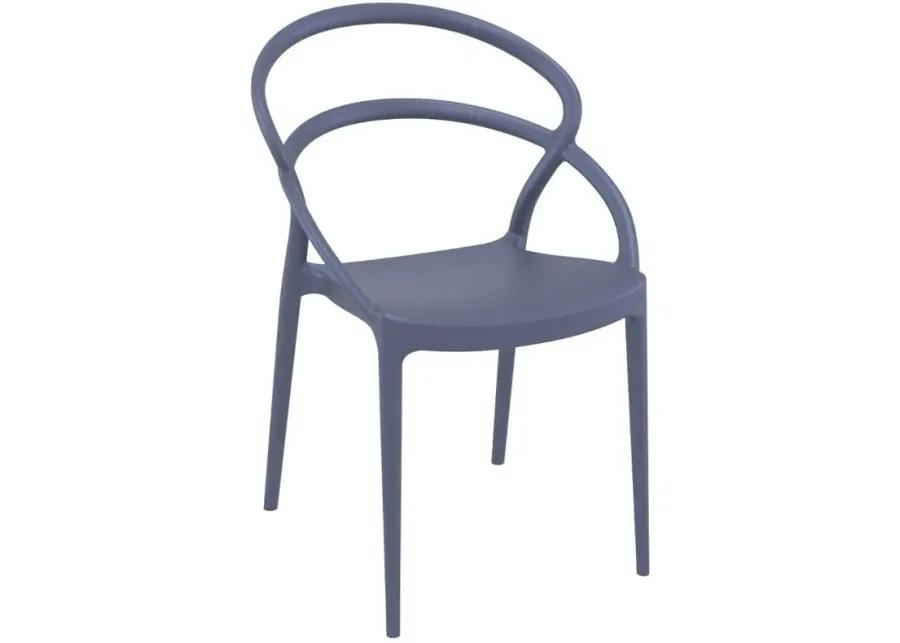 PIA DINING CHAIR DARK GRAY