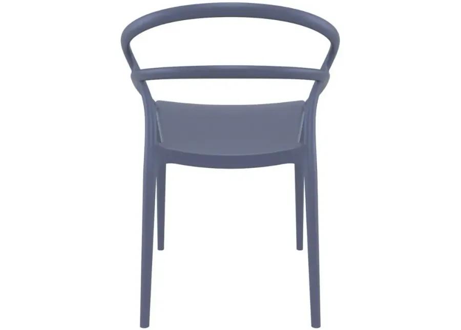 PIA DINING CHAIR DARK GRAY