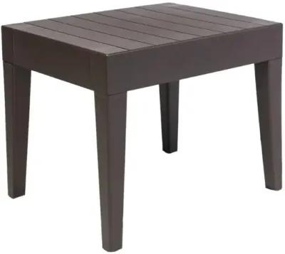 Rainbow Outdoor Alaska End Table in Brown Wood