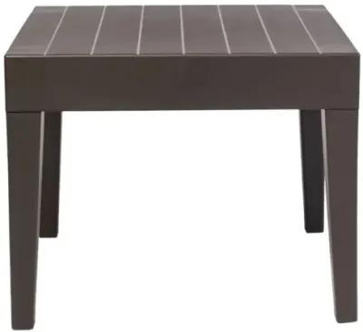 Rainbow Outdoor Alaska End Table in Brown Wood