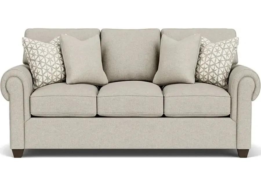 CARSON SILVER FABRIC DRIFTWOOD SOFA