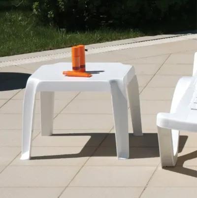 Compamia Sunray Resin Square Side Table White