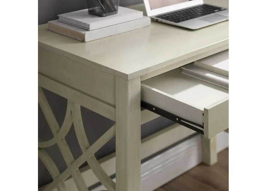 WHITLEY ANTIQUE WHITE DESK