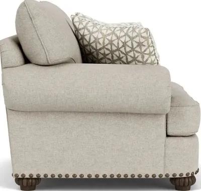 Flexsteel Patterson Silver Driftwood Chair with Nailhead Trim