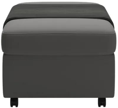 Stressless Aurora Double Ottoman with Table in Paloma Silver Gray