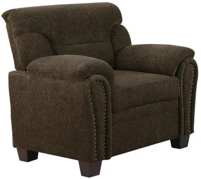 Coaster Clementine Upholstered Padded Arm Accent Chair Brown