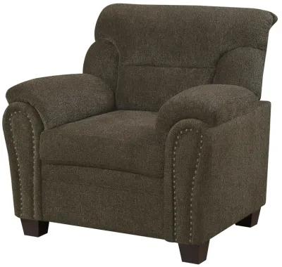 Coaster Clementine Upholstered Padded Arm Accent Chair Brown