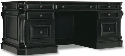 Hooker Furniture Telluride 76 Inch Executive Desk with Leather Panels