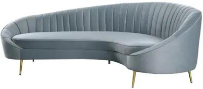 Chintaly Dallas Teal Modern Chaise-Style Sofa with Pet & Stain Resistant Fabric