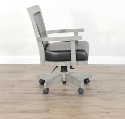 ALPINE GREY GAME CHAIR WITH CASTERS CUSHIONED SEAT & BACK