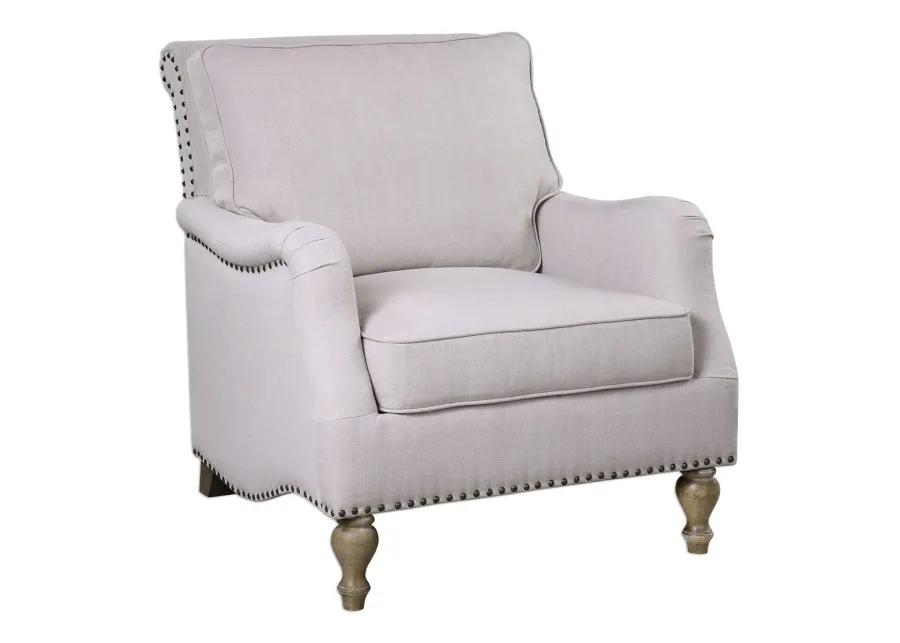 ARMSTEAD WHITE ENGLISH ARM CHAIR