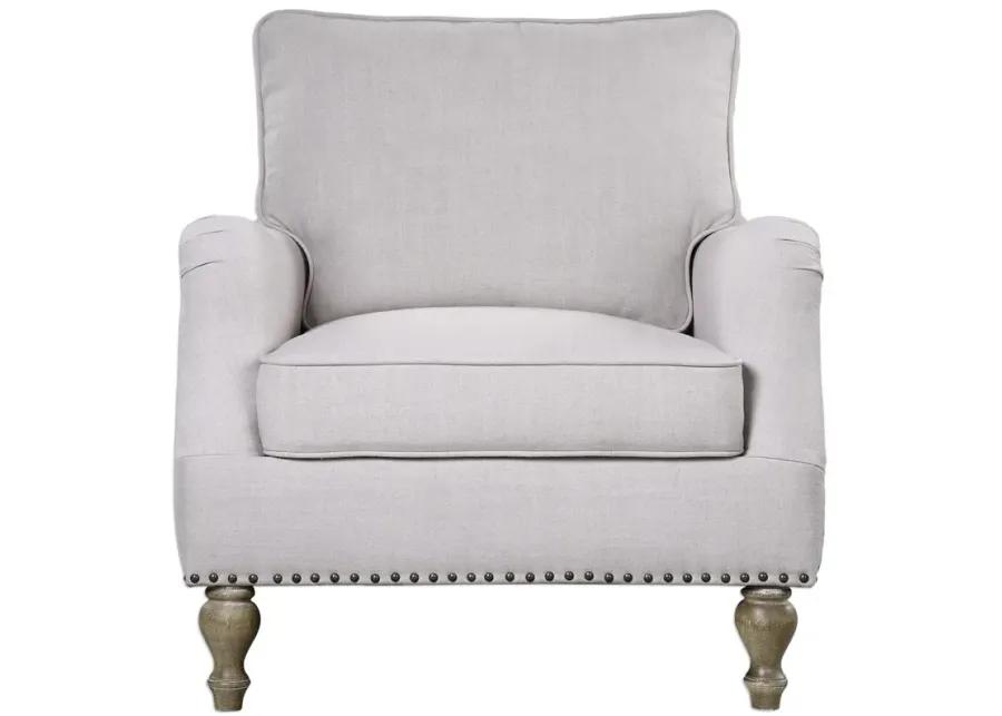 ARMSTEAD WHITE ENGLISH ARM CHAIR