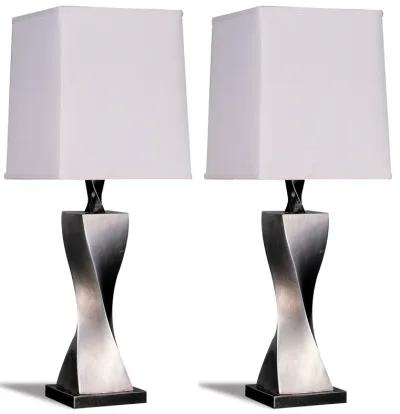 Coaster Keene 30 Inch Tapered Shade Table Lamp Silver