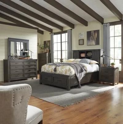 Liberty Furniture Complete Queen Bedroom Set Bookcase Bed, Dresser, Mirror, Chest & Nightstand Thornwood Hills