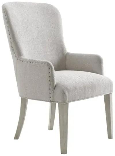 BAXTER UPHOLSTERED ARM CHAIR OYSTER BAY