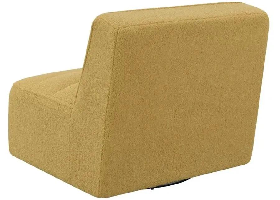 SWIVEL ARMLESS CHAIR MUSTARD