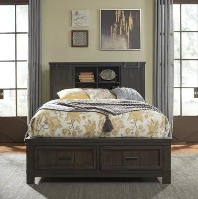 Liberty Furniture Complete King Bedroom Set Bookcase Bed, Dresser, Mirror & Nightstand Thornwood Hills