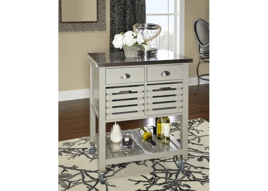 NOELLE GREY KITCHEN CART