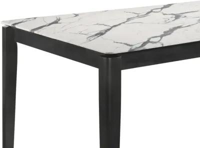 Stevie Rectangular 63 Inch Faux Marble Dining Table White