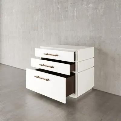 Casa Inspirata Mattone Lateral File in Lino Bianco White