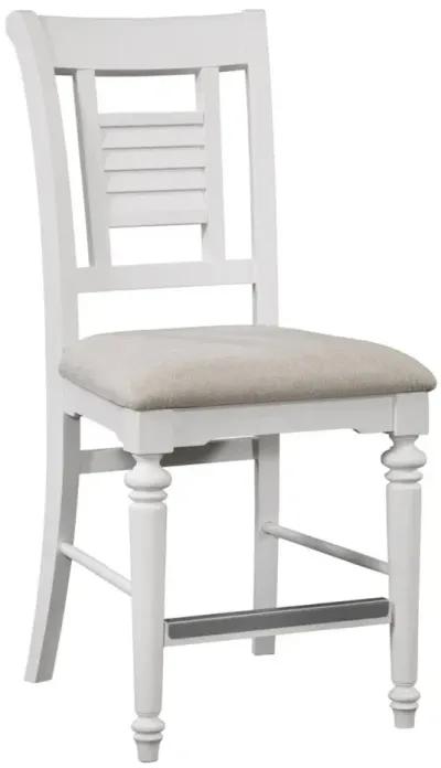 American Woodcrafters Cottage Traditions Counter-Height Chair in Clean White Cottage Finish