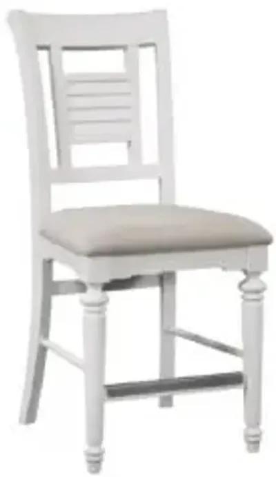 American Woodcrafters Cottage Traditions Counter-Height Chair in Clean White Cottage Finish