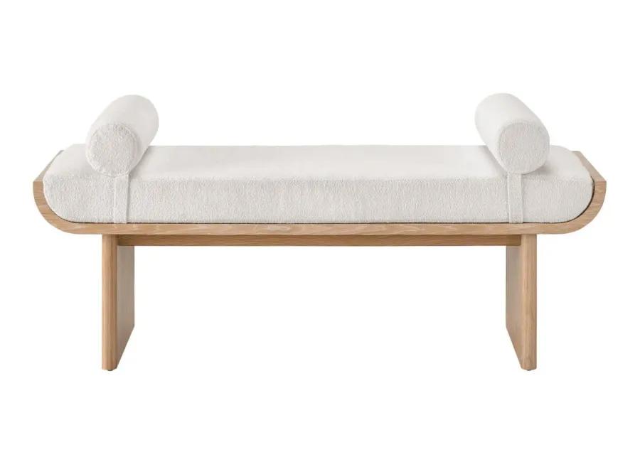 NOMAD CANBERRA IVORY/WHITE OAK SISCHO BENCH