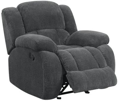 Coaster Weissman Upholstered Padded Arm Glider Recliner Grey