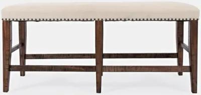 Jofran Fairview Backless Counter Bench Dark Oak