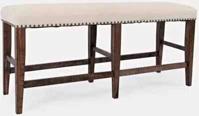 Jofran Fairview Backless Counter Bench Dark Oak