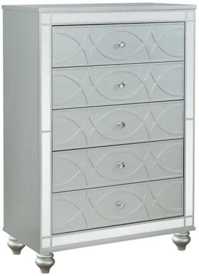 Coaster Gunnison 5-Drawer Bedroom Chest Silver Metallic