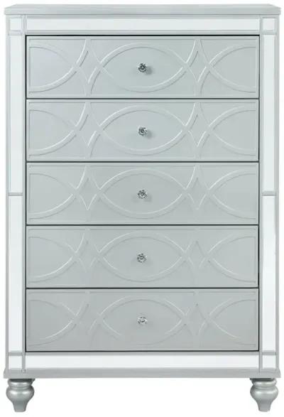 Coaster Gunnison 5-Drawer Bedroom Chest Silver Metallic