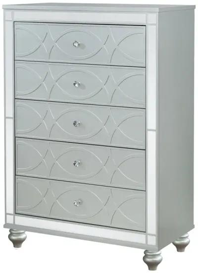 Coaster Gunnison 5-Drawer Bedroom Chest Silver Metallic