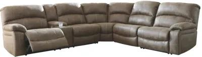 Ashley Segburg 4-Piece Power Reclining Sectional Driftwood Benchcraft