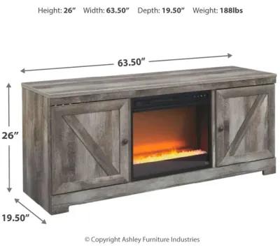 WYNNLOW 63" TV STAND WITH ELECTRIC FIREPLACE GRAY SIGNATURE DESIGN