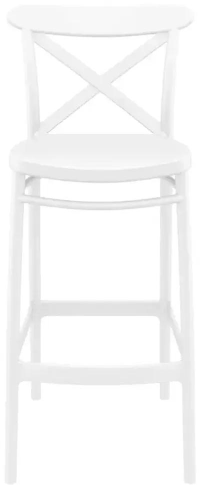 Compamia Cross Bar Stool White