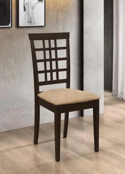 Coaster Kelso Lattice Back Dining Side Chair Cappuccino