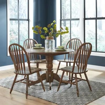 Liberty Furniture Carolina Crossing 5-Piece Antique Honey Drop Leaf Casual Dining Table Set